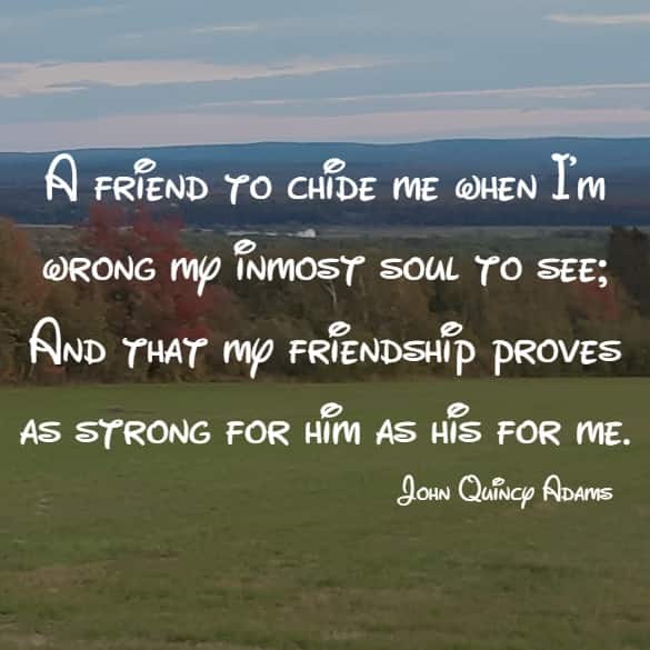 A friend to chide me when I'm wrong my inmost soul to see...