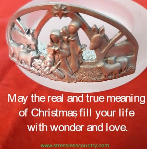 May the real and true meaning of Christmas fills your life with wonder and love.