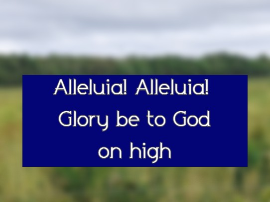 Alleluia! Alleluia! Glory be to God on high