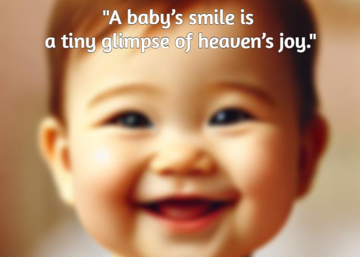 A baby’s smile is a tiny glimpse of heaven’s joy