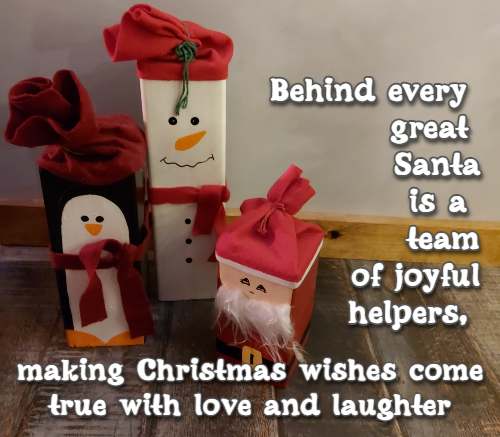 Behind every great Santa is a team of joyful helpers, making Christmas wishes come true with love and laughter