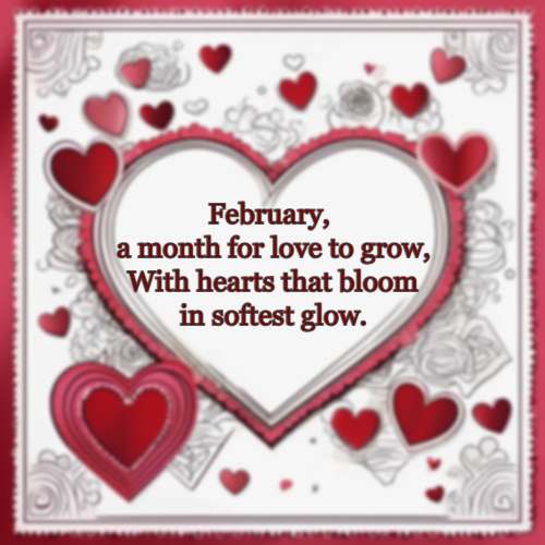 February, a month for love to grow, with hearts that bloom in softest glow