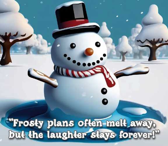 Frosty plans often melt away, but the laughter stays forever!