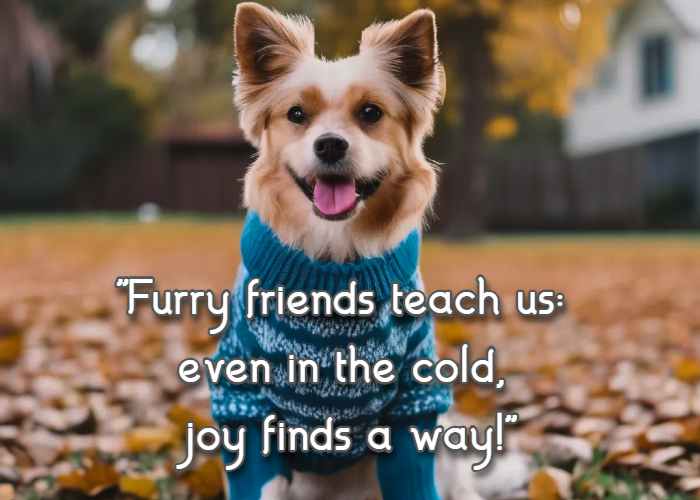 Furry friends teach us: even in the cold, joy finds a way!