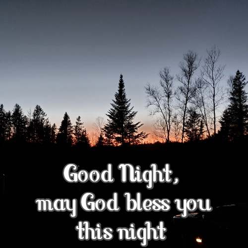 Good Night, may God bless you this night