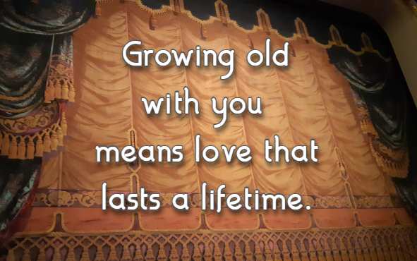 growing old with you means love that lasts a lifetime