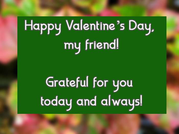 Happy Valentine’s Day, my friend!Grateful for you today and always!