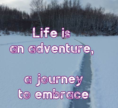 Life is an adventure, a journey to embrace