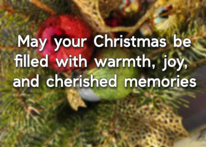 May your Christmas be filled with warmth, joy, and cherished memories