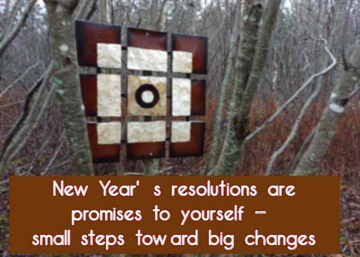 New Year's resolutions are promises to yourself—small steps toward big changes