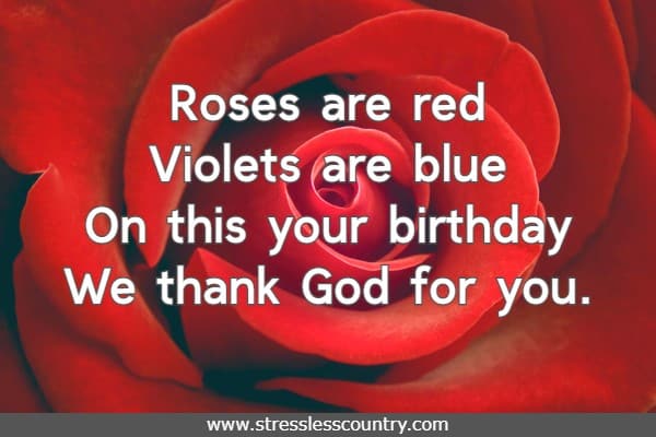 34 Roses Are Birthday Poems