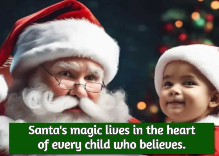 Santa's magic lives in the heart of every child who believes.