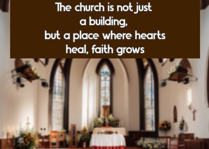 The church is not just a building, but a place where hearts heal, faith grows