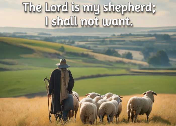 The Lord is my shepherd; I shall not want.