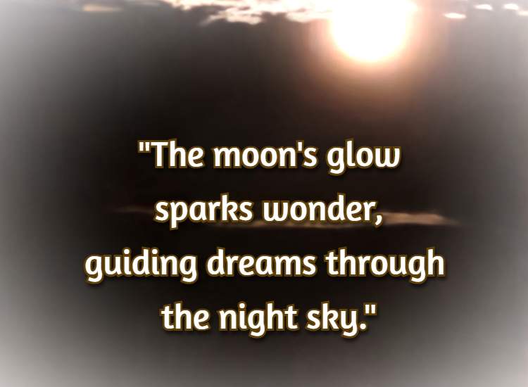 The moon's glow sparks wonder, guiding dreams through the night sky