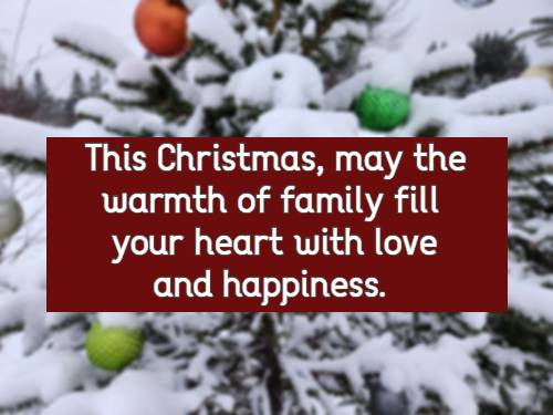 This Christmas, may the warmth of family fill your heart with love and happiness.