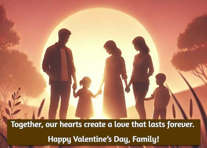 Together, our hearts create a love that lasts forever. Happy Valentine’s Day, Family!