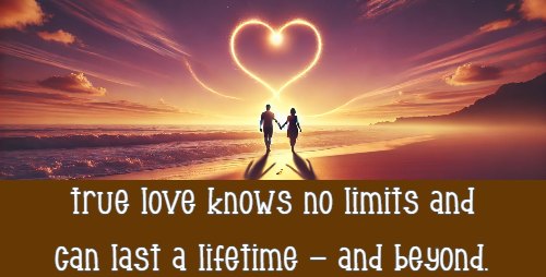 true love knows no limits and can last a lifetime - and beyond