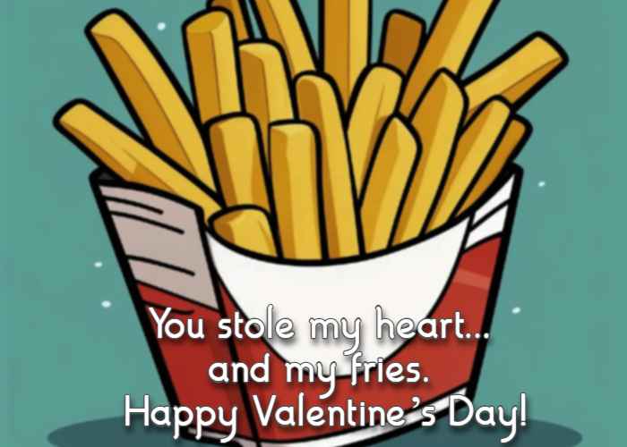 You stole my heart...and my fries. Happy Valentine’s Day!